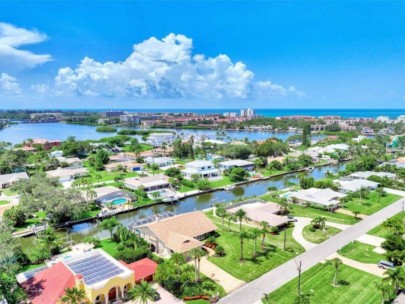 Aqualane Estates Homes in Sarasota, FL. - Aerial