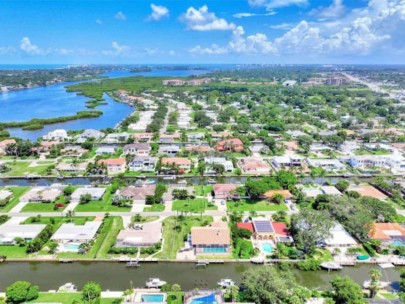 Aqualane Estates Homes in Sarasota, FL. - Aerial