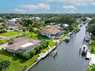 Aqualane Estates Homes in Sarasota, FL. - Canal View