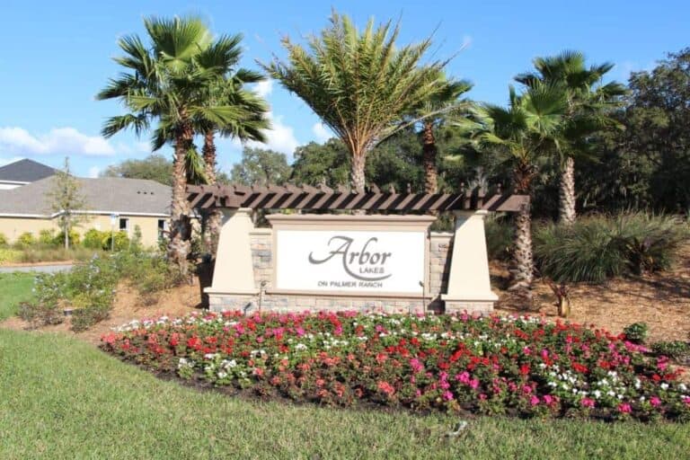Arbor Lakes Homes in Palmer Ranch Sarasota, FL. - Entrance Sign