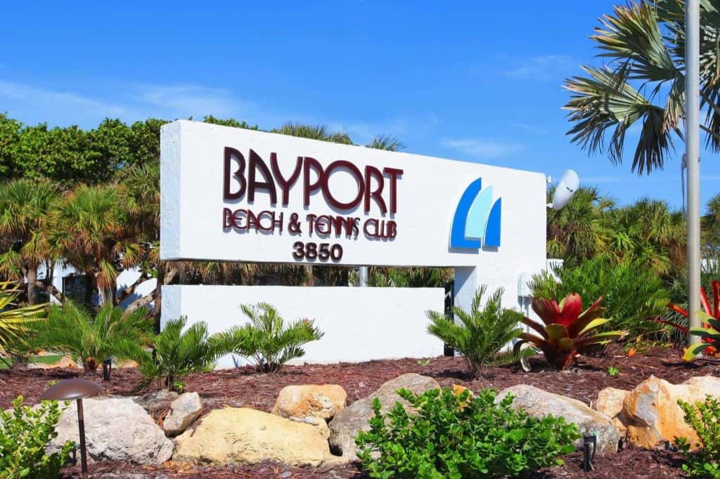 Bayport Condos in Longboat Key, FL. - Entrance Sign