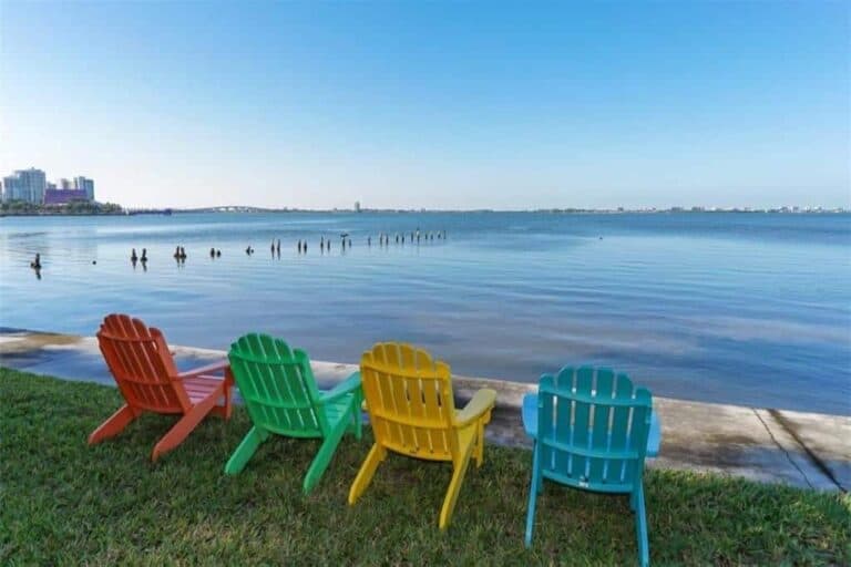 Bays Bluff Condos in Downtown Sarasota, FL. - Chairs by the Bay