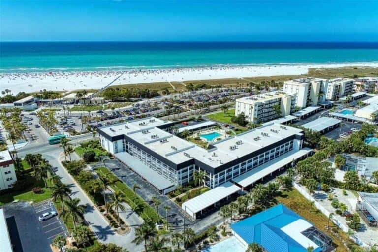 Beachway Condos in Siesta Key, FL. - Aerial