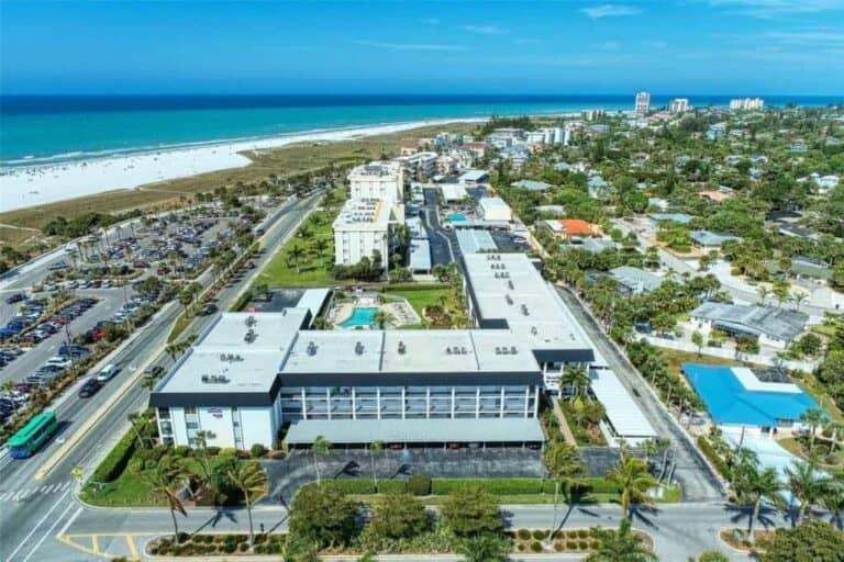 Beachway Condos in Siesta Key, FL. - Aerial