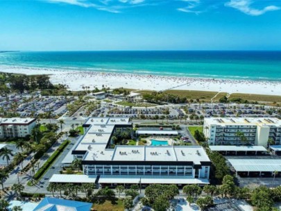 Beachway Condos in Siesta Key, FL. - Gulf of Mexico Aerial