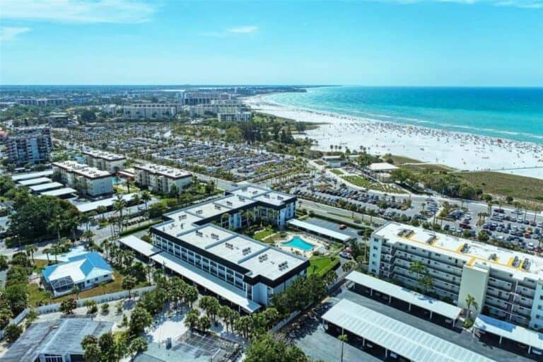 Beachway Condos in Siesta Key, FL. - Aerial