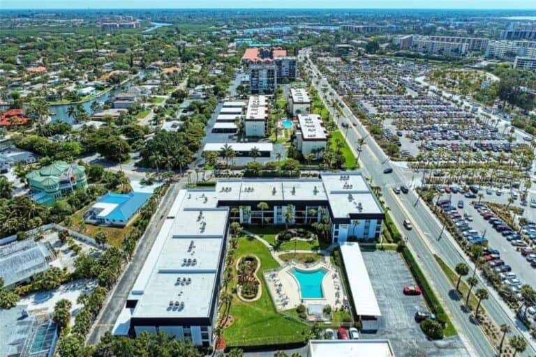 Beachway Condos in Siesta Key, FL. - Aerial