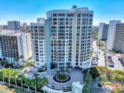 Beau Ciel Condos in Downtown Sarasota, FL. - Building Aerial