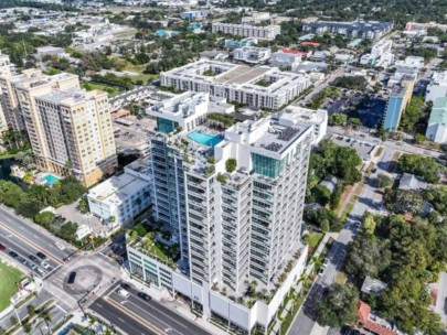 BLVD Sarasota Condos in Downtown Sarasota, FL. - Building Aerial