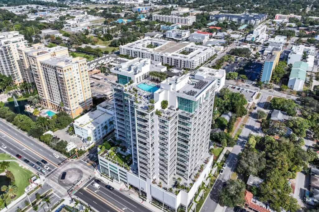 BLVD Sarasota Condos in Downtown Sarasota, FL. - Building Aerial