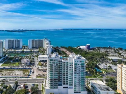 BLVD Sarasota Condos in Downtown Sarasota, FL. - Aerial