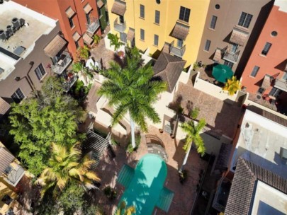 Burns Court Villas in Downtown Sarasota, FL. - Courtyard Aerial