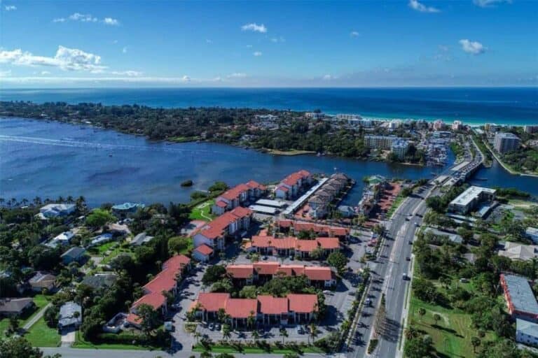 Castel Del Mare Condos in Sarasota, FL. - Aerial