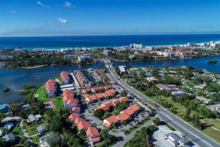 Castel Del Mare Condos in Sarasota, FL. - Aerial