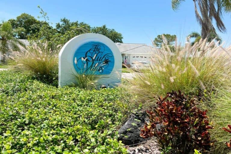 Club Villas Condos in Palm Aire Sarasota, FL. - Entrance Sign