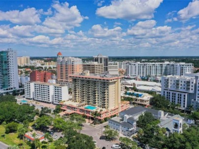 The 101 Condominium Condos in Downtown Sarasota, FL. - Aerial