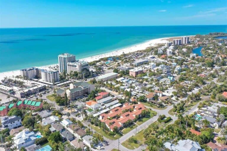 Embassy Villas Condos in Lido Key Sarasota, FL. - Aerial