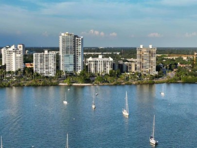 Essex House Condos in Downtown Sarasota, FL. - Waterfront Aerial