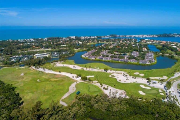 Grand Bay Condos in Longboat Key, FL. - Golf Course Aerial