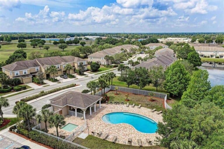 Greenbrook Walk Condos For Sale in Lakewood Ranch FL. - Pool Aerial