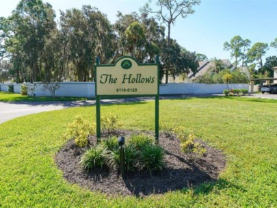 The Hollows Condos in Palm Aire - Sarasota, FL. - Entrance Sign