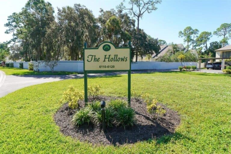 The Hollows Condos in Palm Aire - Sarasota, FL. - Entrance Sign