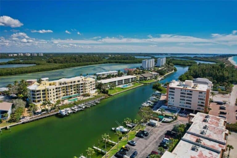 Inlet Condos in Siesta Key, FL. - Aerial