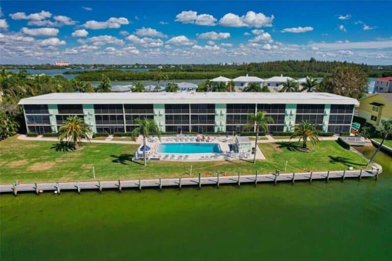 Inlet Condos in Siesta Key, FL. - Building Aerial