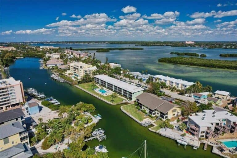 Inlet Condos in Siesta Key, FL. - Canal Aerial
