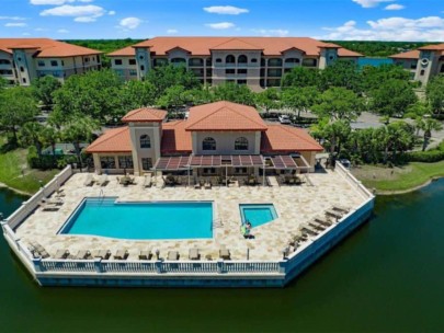 Lake Vista Residences Condos in Lakewood Ranch, FL. - Pool Aerial