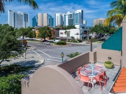 Library Mews Condos in Downtown Sarasota, FL. - Aerial