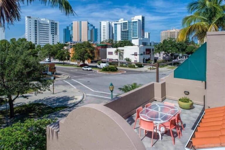 Library Mews Condos in Downtown Sarasota, FL. - Aerial