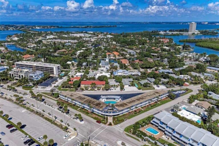 Lido Dorset Condos in Lido Key Sarasota, FL. - Aerial