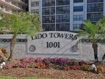 Lido Towers Condos in Lido Key Sarasota, FL. - Entrance Sign