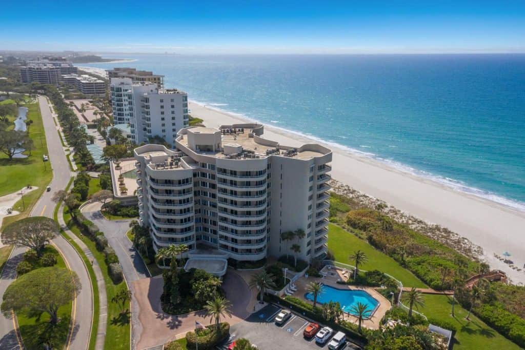 Longboat Key Club Condos in Longboat Key, FL. - Beach Aerial