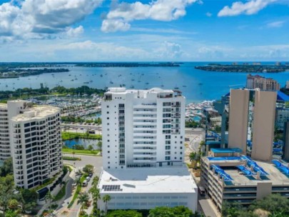 Marina Tower Condos in Downtown Sarasota, FL. - Building and Waterfront