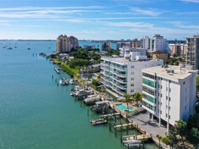 Marina View Condos in Downtown Sarasota, FL. - Bayfront Aerial