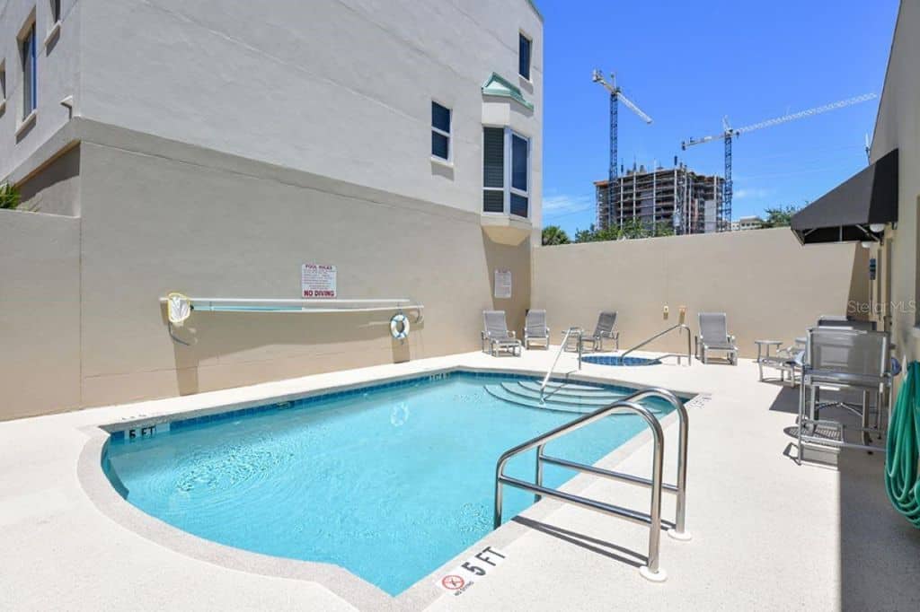 Marquee En Ville Condos For Sale in Downtown Sarasota, FL.- Pool