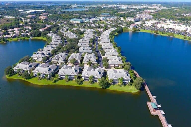 Moorings At Edgewater Condos in Lakewood Ranch, FL. - Waterfront Aerial