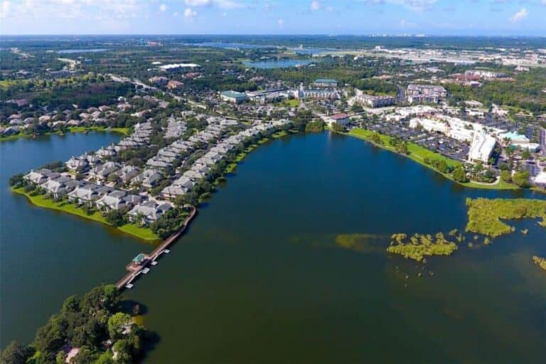 Moorings At Edgewater Condos in Lakewood Ranch, FL. - Lake Aerial