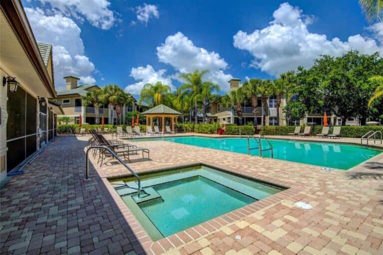 Moorings At Edgewater Condos in Lakewood Ranch, FL. - Pool and Hot Tub