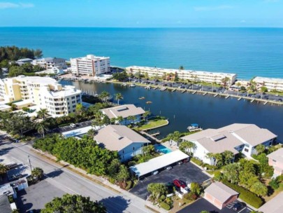 Moorings Condos in Siesta Key, FL. - Waterfront Aerial