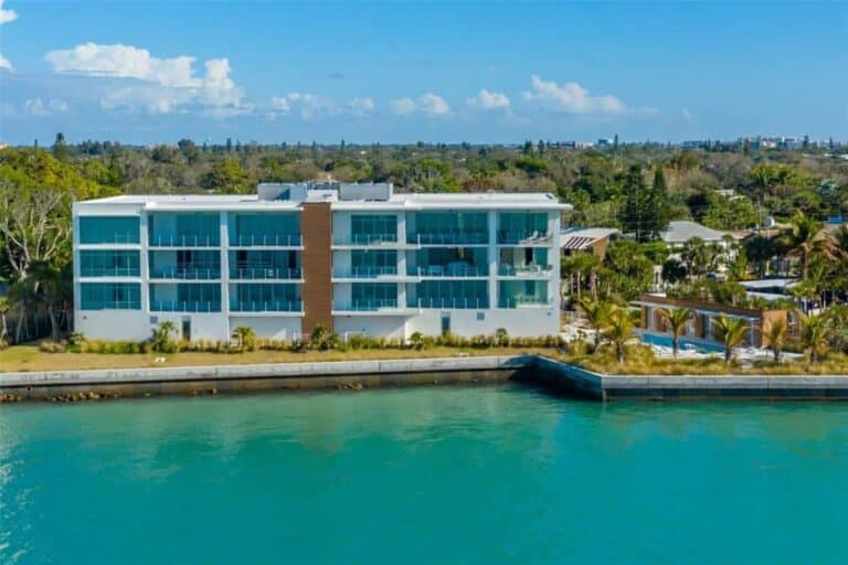 Oceane Condos in Siesta Key, FL. - Gulf Front Aerial