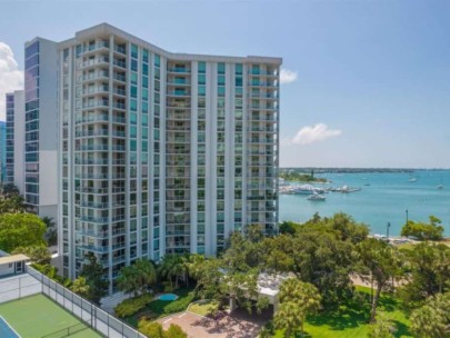 Orange Blossom Tower Condos in Downtown Sarasota, FL. - Building with Sarasota Bay View