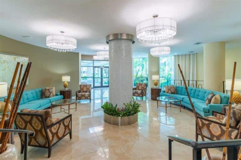 Orange Blossom Tower Condos in Downtown Sarasota, FL. - Lobby