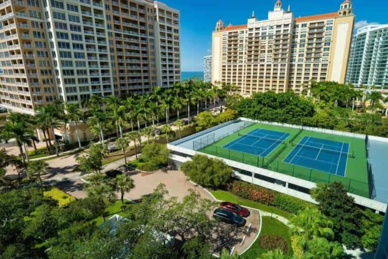 Orange Blossom Tower Condos in Downtown Sarasota, FL. - Tennis Courts