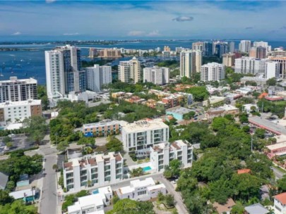 Orange Club Condos in Downtown Sarasota, FL. - Aerial View