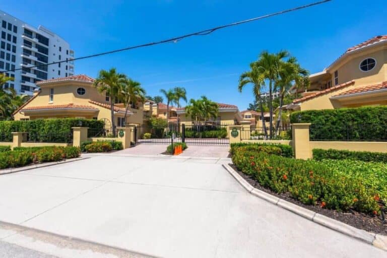 Palm Avenue Villas in Downtown Sarasota, FL. - Gated Entry