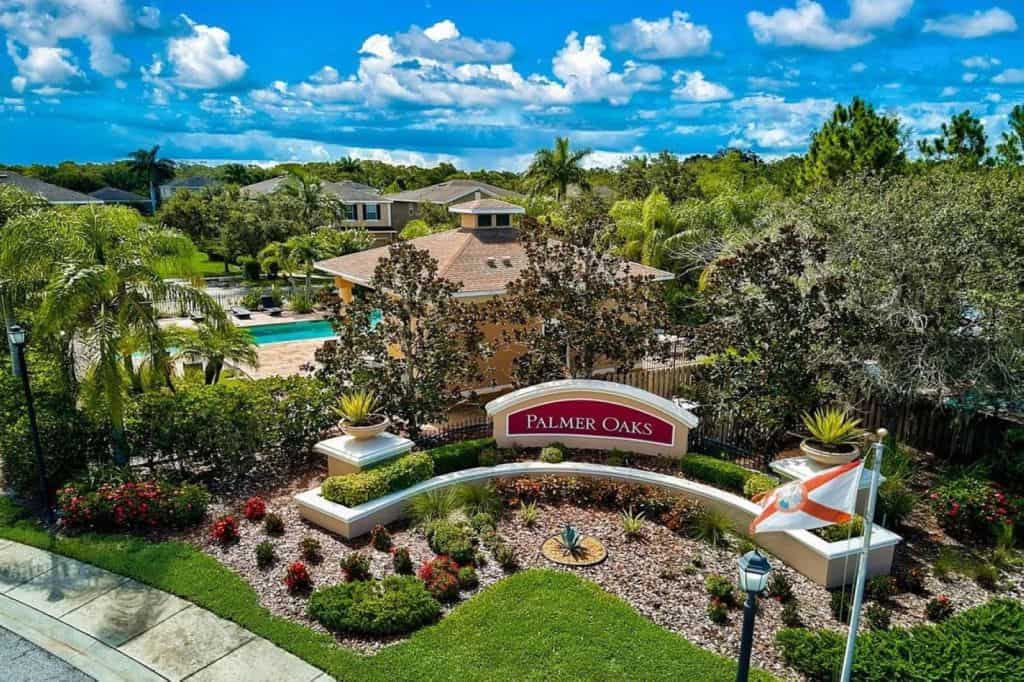 Palmer Oaks in Palmer Ranch Sarasota, FL. - Aerial