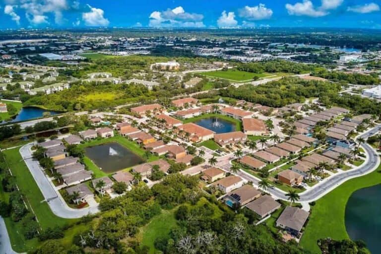 Palmer Oaks in Palmer Ranch Sarasota, FL. - Aerial of Neighborhood